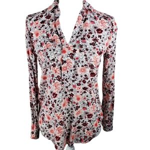 Ann Taylor Factory floral pullover Tunic XS